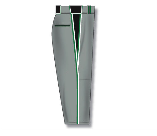 Athletic Knit Custom Made Pro Style Baseball Pant with V-Pattern Insert and Braided Side Trim (BA655)